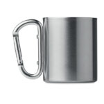 Trinkbecher mit Karabiner Silber, Rückansicht