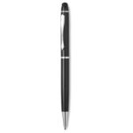 Drehkugelschreiber mit Stylus Schwarz, Rückansicht