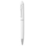 Drehkugelschreiber mit Stylus Weiß, Rückansicht