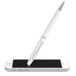 Drehkugelschreiber mit Stylus Weiß, weitere Ansicht