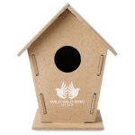 Vogelhäuschen mit markiertem Druckbereich für Ihr Logo