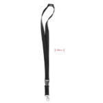Lanyard mit Metallkarabiner Schwarz als Werbeartikel mit Logodruck