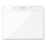 Transparentes Badge als Werbeartikel mit Logodruck