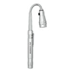 Teleskop Taschenlampe Silber mit markiertem Druckbereich für Ihr Logo