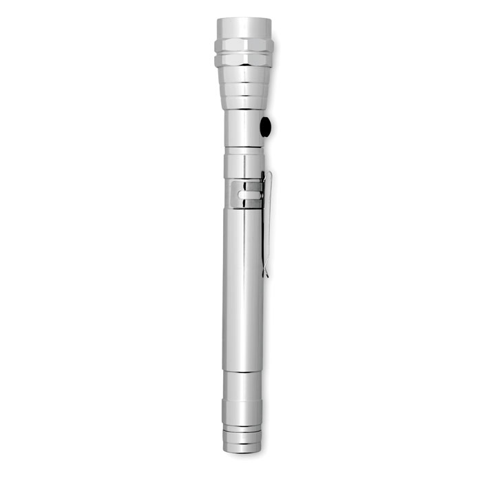Teleskop Taschenlampe Silber Teleskop Taschenlampe Silber als Werbeartikel mit Logodruck