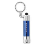 Schlüsselring Mini-Leuchte Blau mit markiertem Druckbereich für Ihr Logo