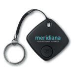 Wireless Keyfinder Schwarz mit markiertem Druckbereich für Ihr Logo