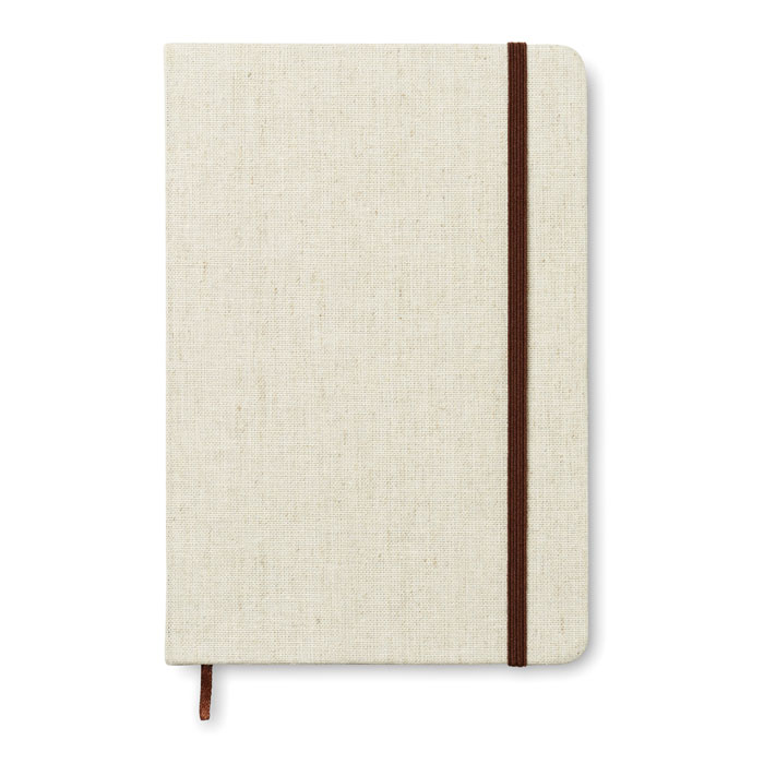 DIN A5 Notizbuch mit Canvas als Werbeartikel mit Logodruck