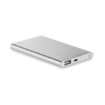 Powerbank 4000 mAh Silber als Werbeartikel mit Logodruck