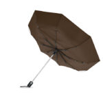 Windbeständiger Regenschirm 21” Braun von oben