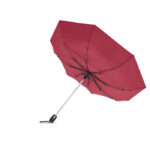 Windbeständiger Regenschirm 21” Rot, geöffnet dargestellt