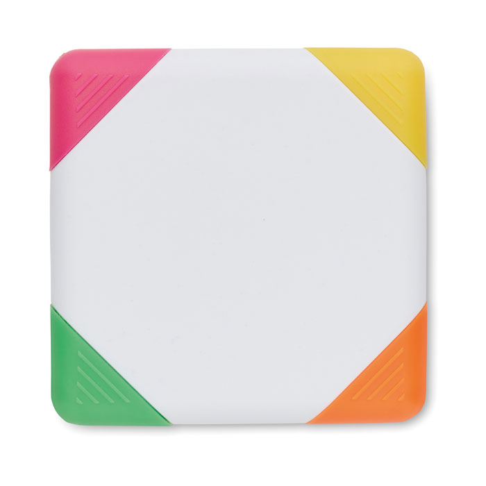 4-Farb-Textmarker als Werbeartikel mit Logodruck