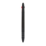 3-Farb-Kugelschreiber/Stylus Schwarz als Werbeartikel mit Logodruck