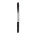 3-Farb-Kugelschreiber/Stylus Silber als Werbeartikel mit Logodruck