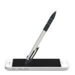 3-Farb-Kugelschreiber/Stylus Silber von oben