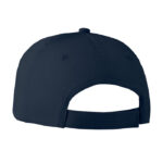 Baseball cap 6 panels 160g/m² Blau, Rückansicht