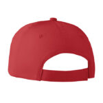 Baseball cap 6 panels 160g/m² Rot, Rückansicht