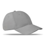 Baseball cap 6 panels 160g/m² Grau als Werbeartikel mit Logodruck