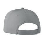 Baseball cap 6 panels 160g/m² Grau, Rückansicht