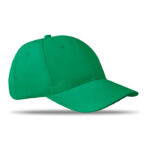 Baseball cap 6 panels 160g/m² Gruen als Werbeartikel mit Logodruck
