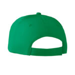 Baseball cap 6 panels 160g/m² Gruen, Rückansicht