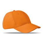 Baseball cap 6 panels 160g/m² Orange als Werbeartikel mit Logodruck