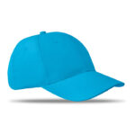 Baseball cap 6 panels 160g/m² Blau als Werbeartikel mit Logodruck