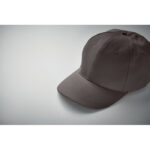 Baseball cap 6 panels 160g/m² Grau, Detailaufnahme des Materials