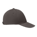 Baseball cap 6 panels 160g/m² Grau, geöffnet dargestellt