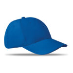 Baseball cap 6 panels 160g/m² Blau als Werbeartikel mit Logodruck