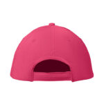 Baseball cap 6 panels 160g/m² Rosa, Rückansicht