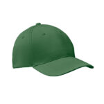 Baseball cap 6 panels 160g/m² Gruen als Werbeartikel mit Logodruck
