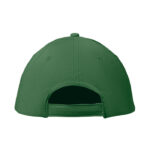Baseball cap 6 panels 160g/m² Gruen, Rückansicht