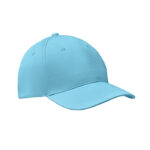 Baseball cap 6 panels 160g/m² Blau als Werbeartikel mit Logodruck