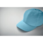 Baseball cap 6 panels 160g/m² Blau, Detailaufnahme des Materials