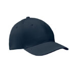 Baseball cap 6 panels 160g/m² Blau als Werbeartikel mit Logodruck