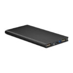 Powerbank 8000 mAh Schwarz als Werbeartikel mit Logodruck