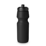 Sport-Trinkflasche Schwarz als Werbeartikel mit Logodruck