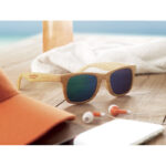 Sonnenbrille Holz mit markiertem Druckbereich für Ihr Logo