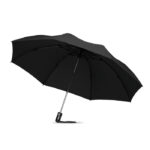 Reversibler Regenschirm Schwarz als Werbeartikel mit Logodruck