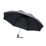 Reversibler Regenschirm Grau mit markiertem Druckbereich für Ihr Logo