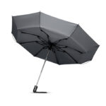 Reversibler Regenschirm Grau von oben