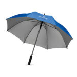 Regenschirm Blau mit markiertem Druckbereich für Ihr Logo