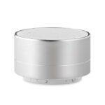 2.1 wireless Lautsprecher Silber als Werbeartikel mit Logodruck