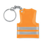 Schlüsselring Sicherheitsweste Orange als Werbeartikel mit Logodruck