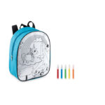 Rucksack mit 5 Filzstiften als Werbeartikel mit Logodruck