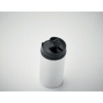 Trinkbecher Edelstahl 250 ml Weiß, Detailaufnahme des Materials