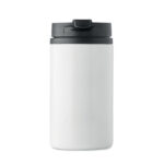 Trinkbecher Edelstahl 250 ml Weiß, Seitenansicht