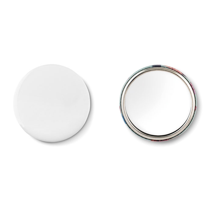 Badge mit Make-up Spiegel Badge mit Make-up Spiegel als Werbeartikel mit Logodruck