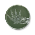 Badge mit Make-up Spiegel – Vorderansicht